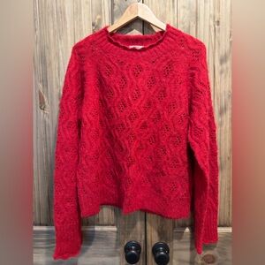 J.Crew Pointelle Scallop-Trim Sweater NWOT XL